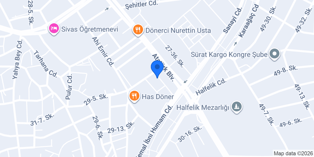 VakıfBank Kızılırmak Sivas Şubesi konumu