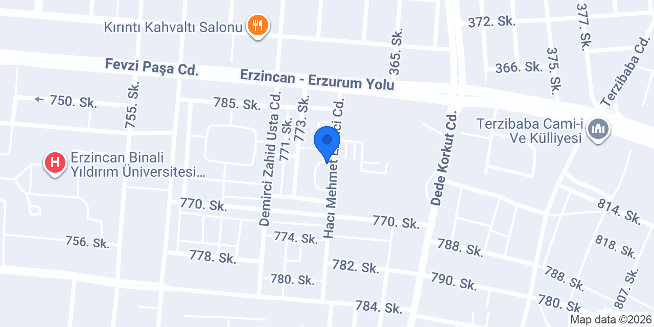 Erzincan Uğur Anahtarcılık konumu