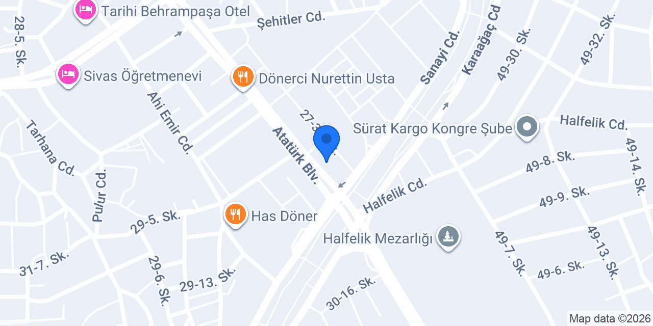 Garanti BBVA Kızılırmak Sivas Şubesi konumu