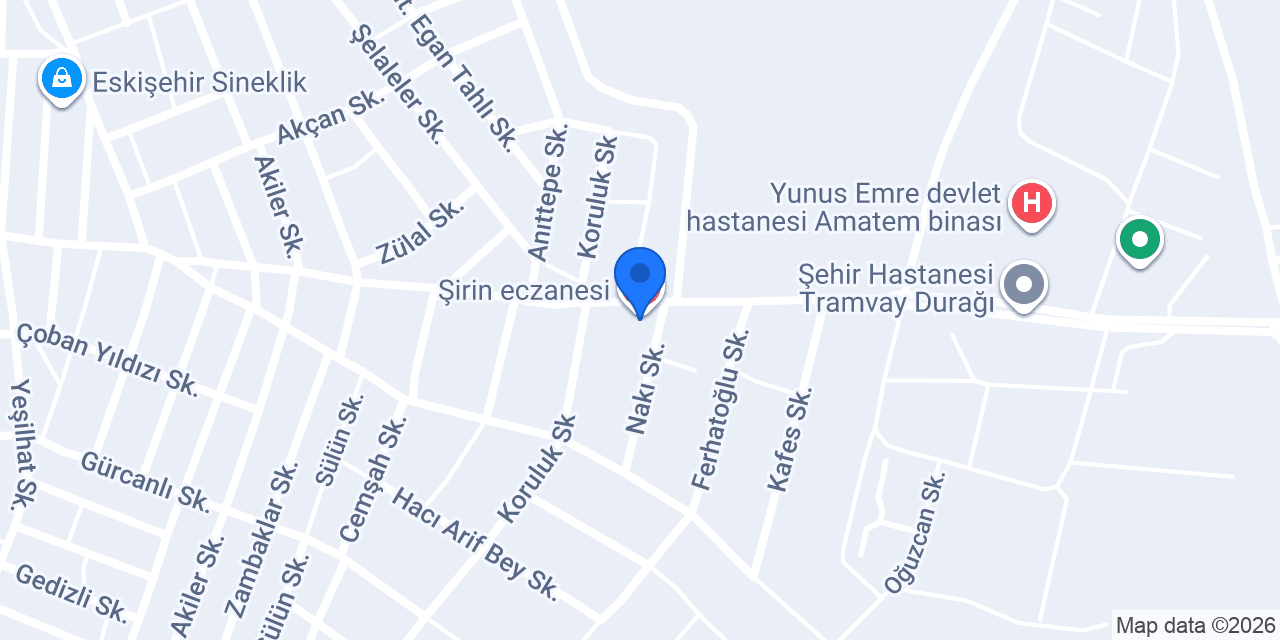 Şirin eczanesi konumu
