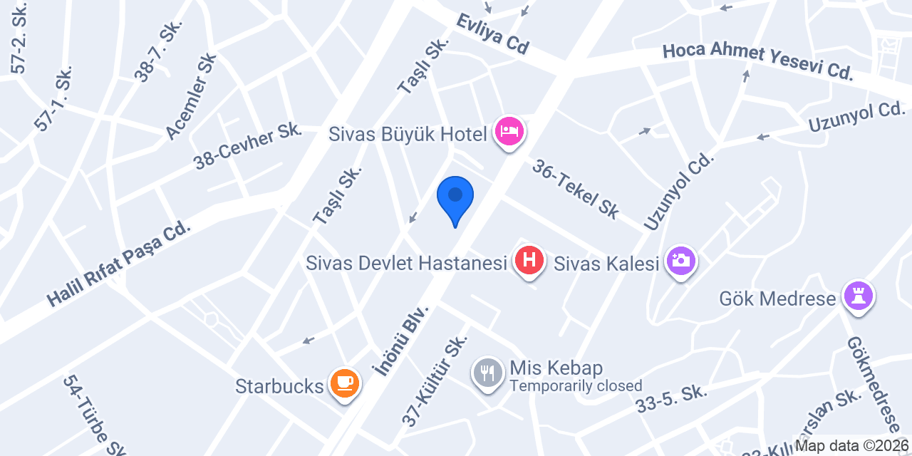 Komagene Sivas İstasyon konumu