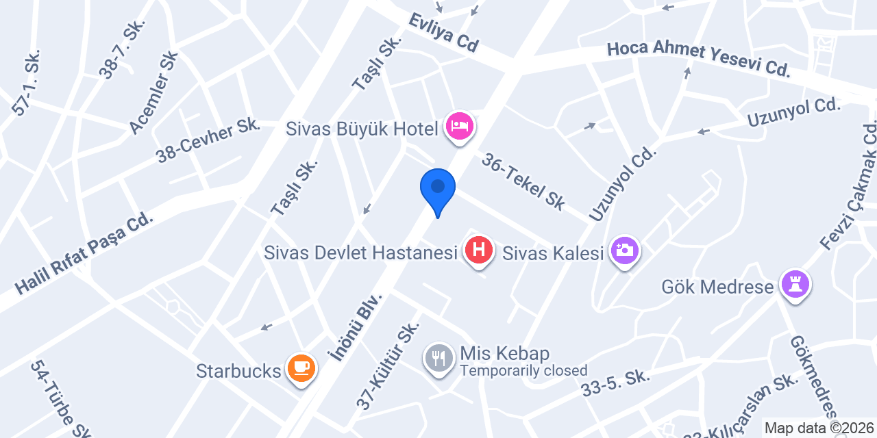 Kokoş Aksesuar Sivas Cadde konumu