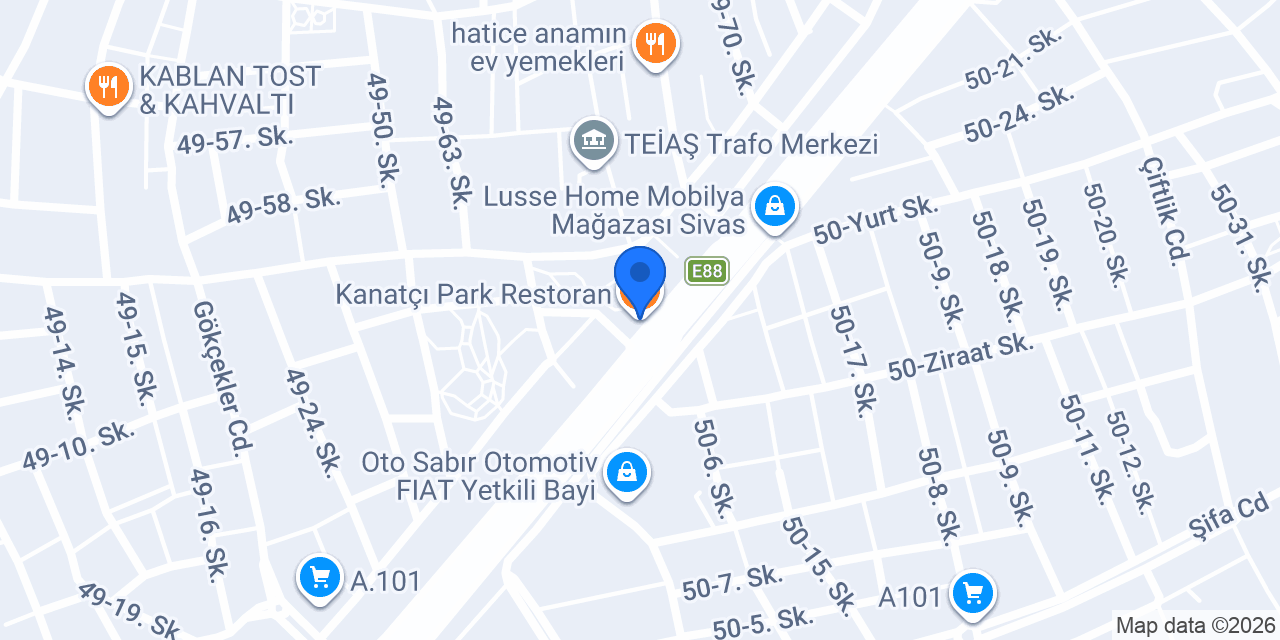 Kanatçı Park Restoran konumu