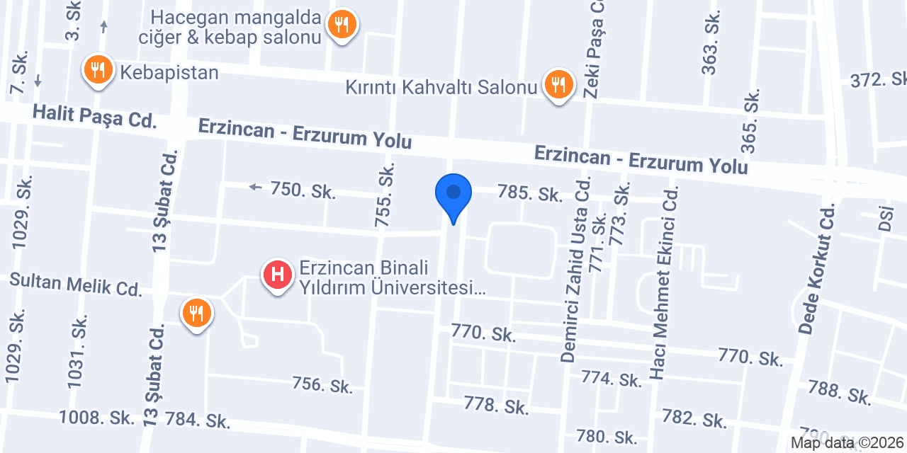 Tepsi Su Böreği Erzincan Şubesi konumu