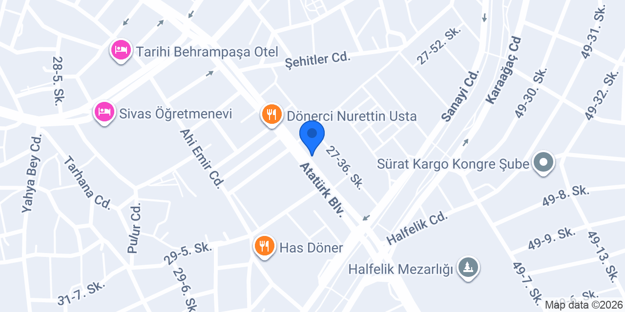 Halkbank 4 Eylül Sivas Şubesi konumu
