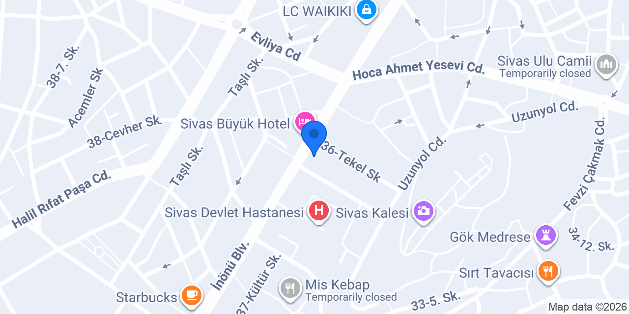 Aymila Turizm | Sivas Thy - Pegasus | Sivas Vize Başvuru Acentesi konumu