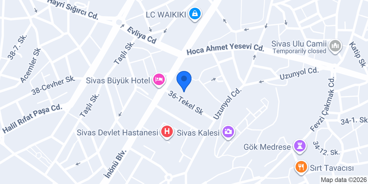 HAMZA NUH ÖZER AVUKATLIK BÜROSU konumu