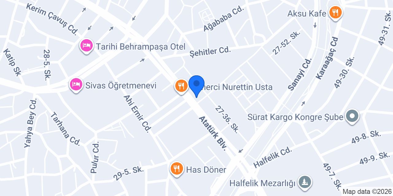 ARCTIST STUDIO SİVAS MERKEZ konumu