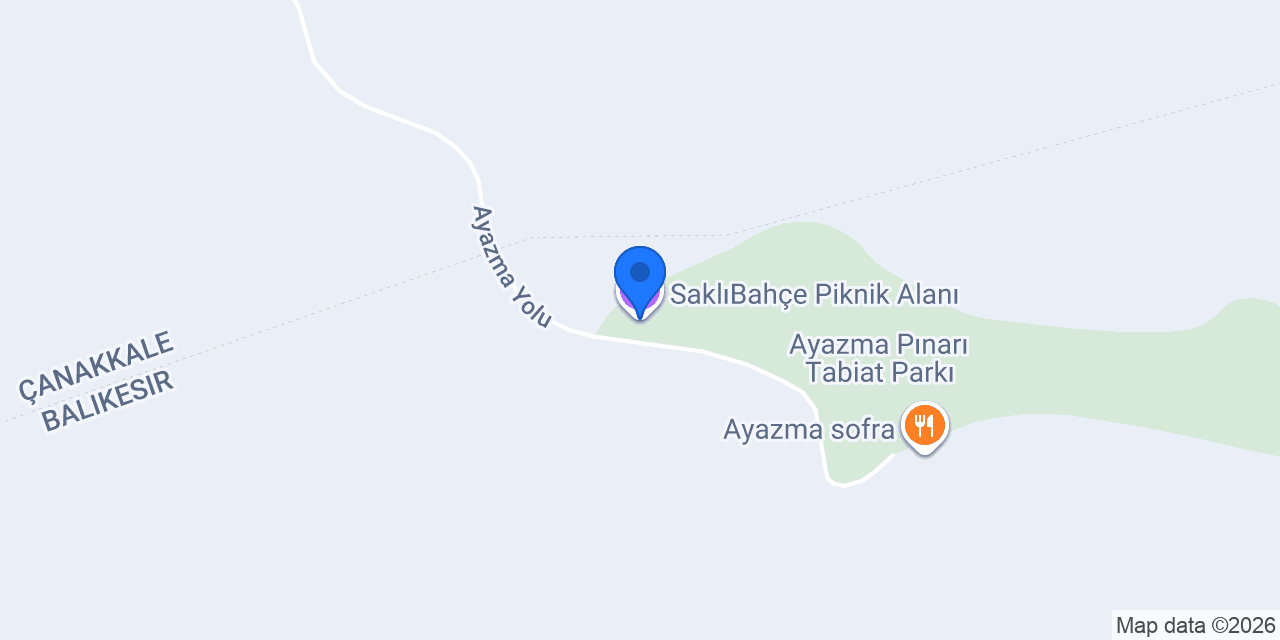 SaklıBahçe Piknik Alanı konumu