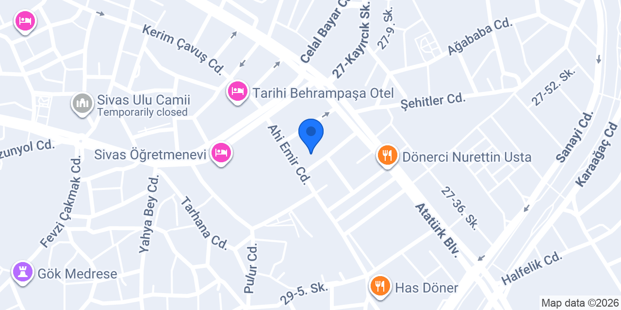 Çağlayan Kebap konumu