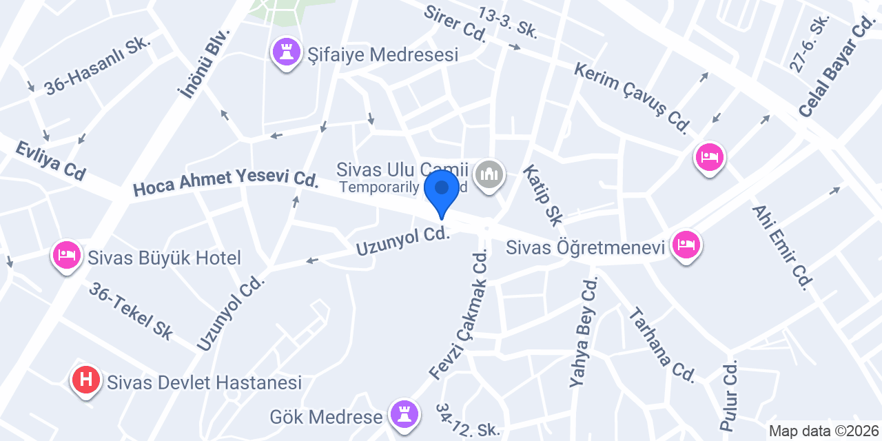 SİVAS A-FİX RENT A CAR konumu