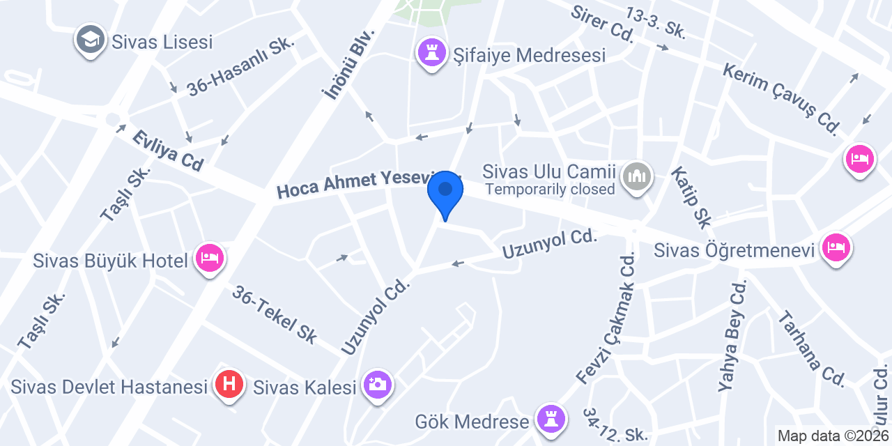 Uludağ kasabı Sivas merkez konumu