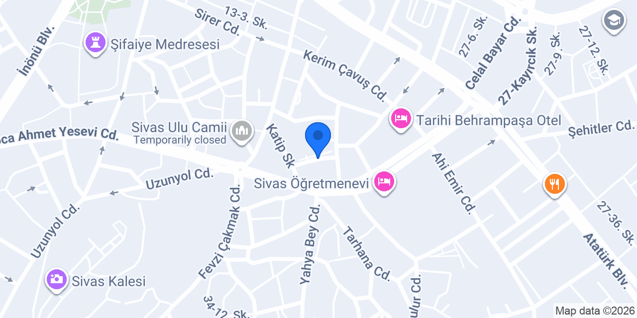 Hasene Sivas Şubesi konumu