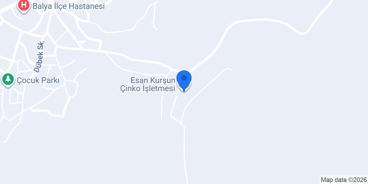 Esan Kurşun Çinko İşletmesi konumu