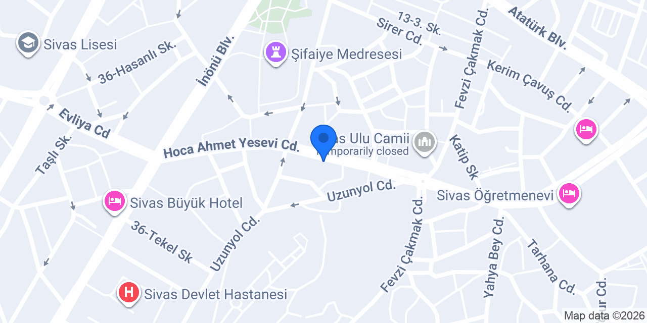 Sivas cicekci Nil Çiçekçilik konumu