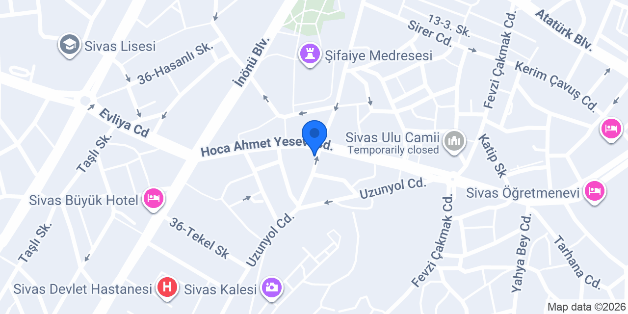 Sunrise E-spor internet cafe sivas konumu