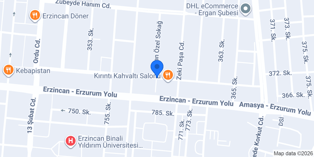 Erbaş Turizm konumu