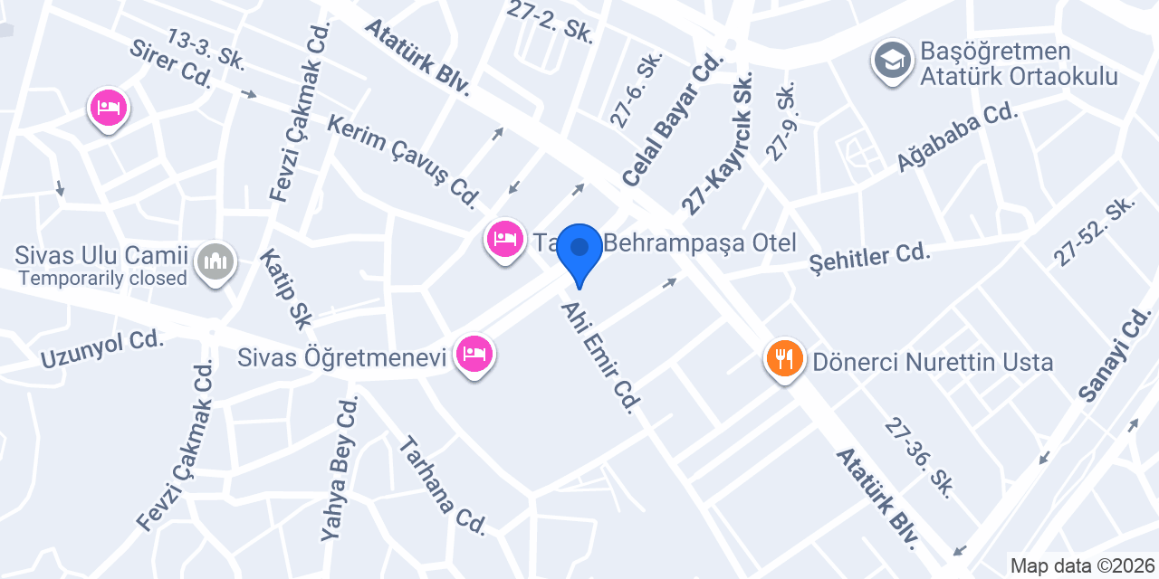 Ege Palas Otel konumu