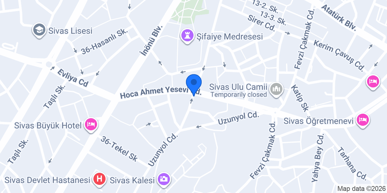 ACL Rent A Car Sivas konumu