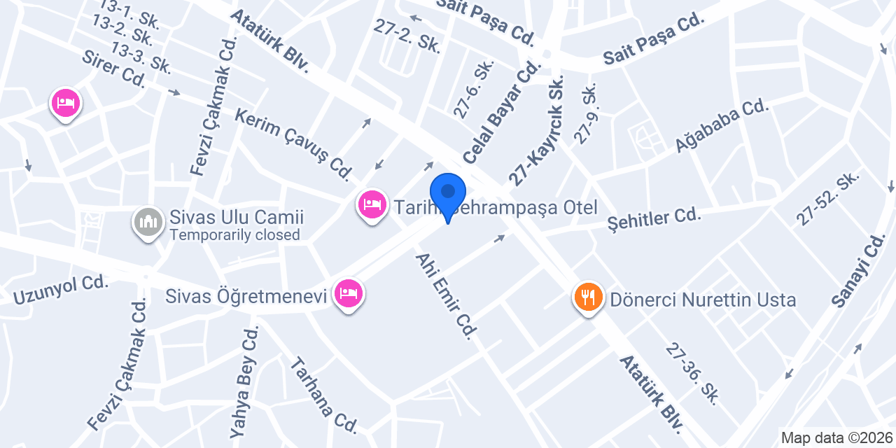 Filinta Kuru Temizleme konumu