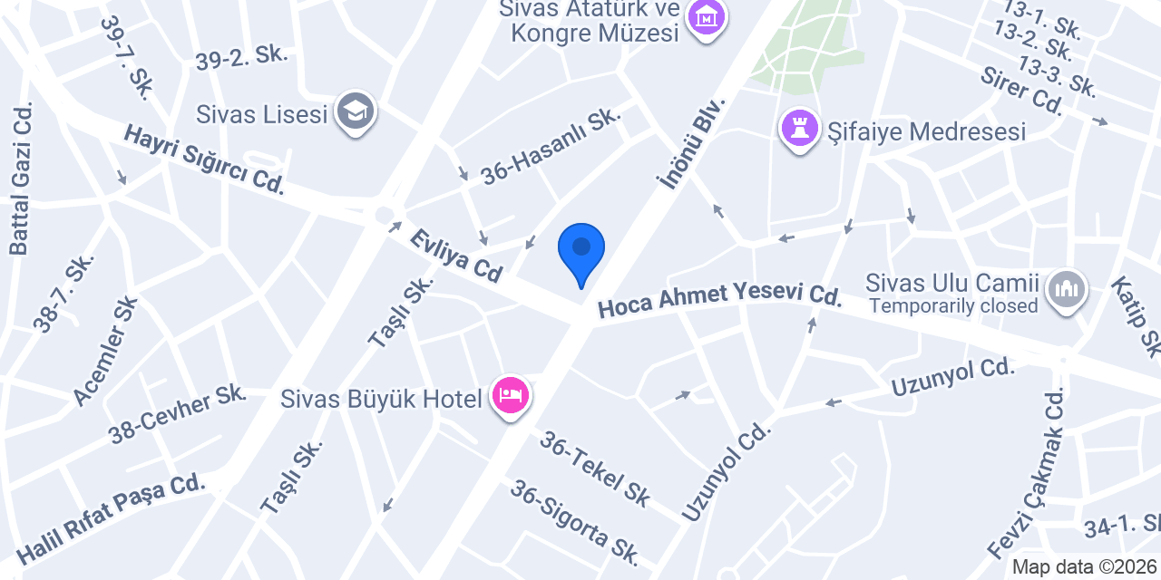 Helvacı Ali Sivas konumu