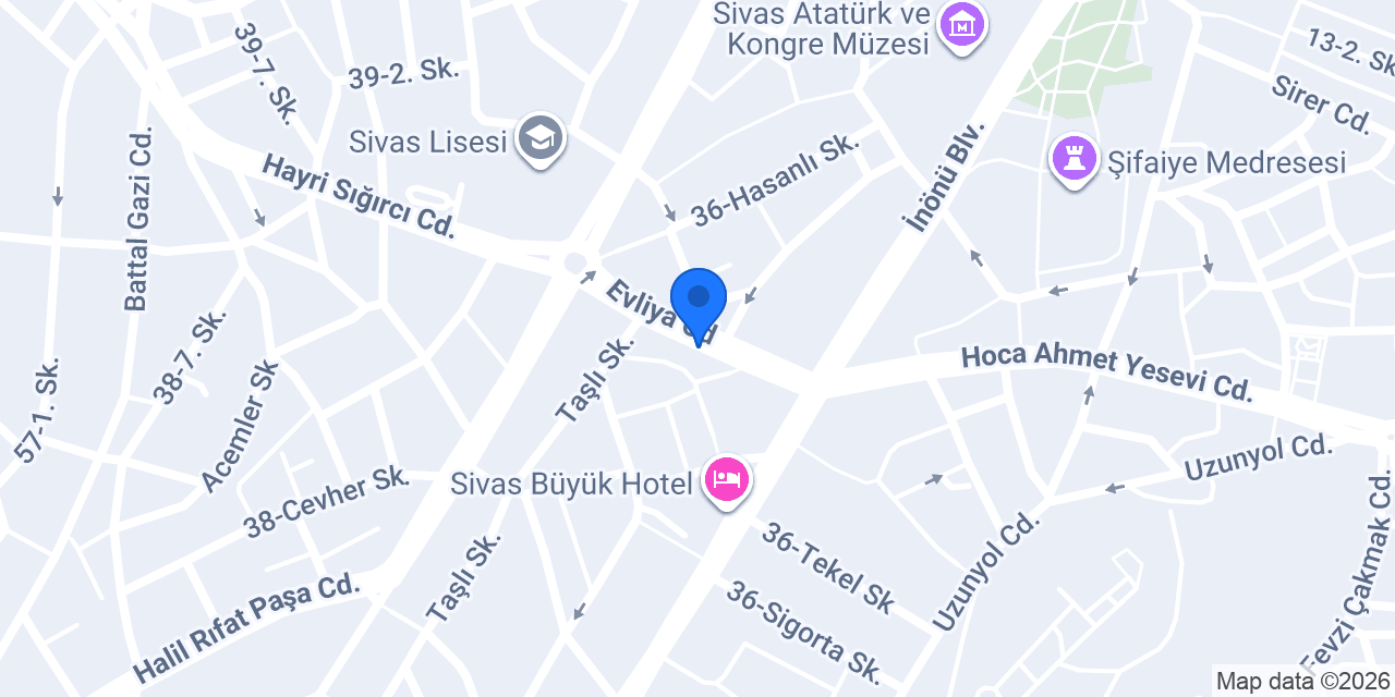 ACARET SİVAS konumu
