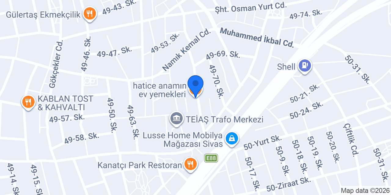 hatice anamın ev yemekleri konumu