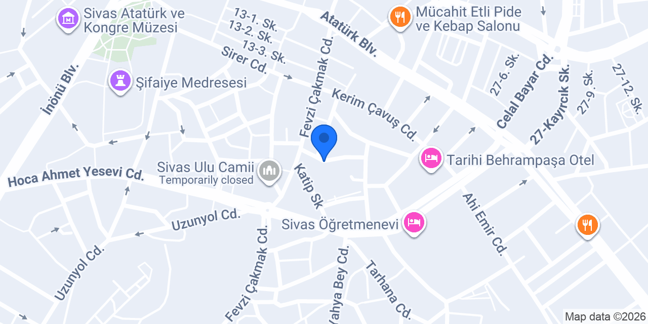Öz Mercan Elektrik konumu