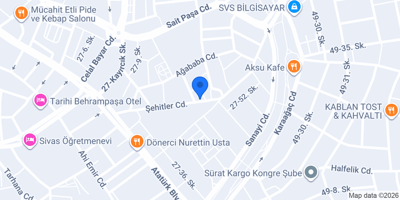 Sivas Orman Ürünleri Sivas Parke konumu