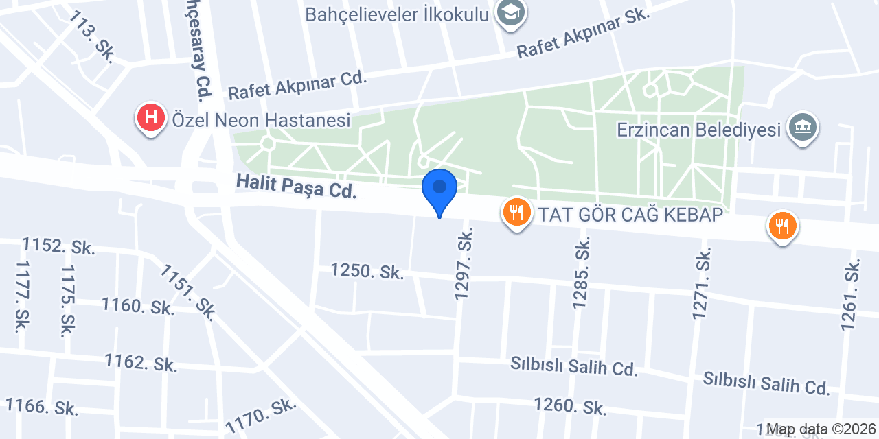 Çikolata Evim Erzincan konumu