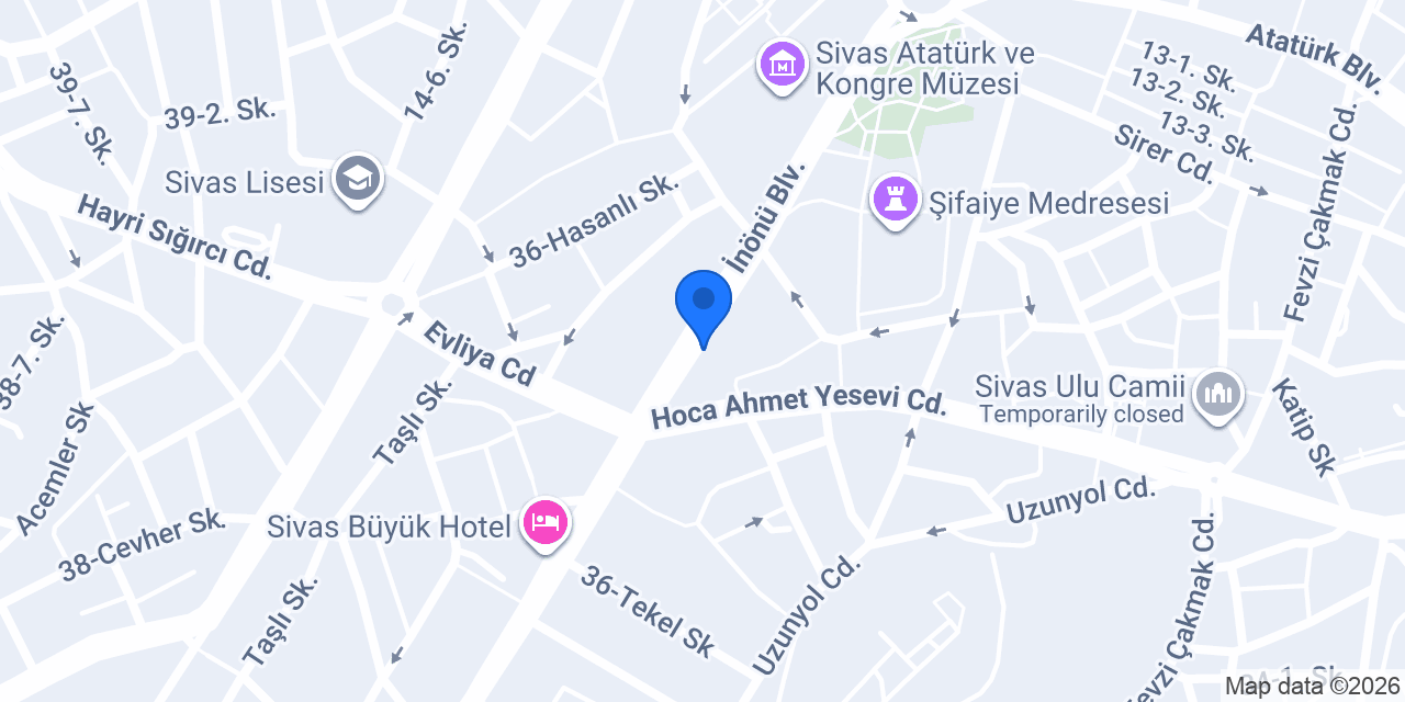 Katılımevim Sivas Şube konumu