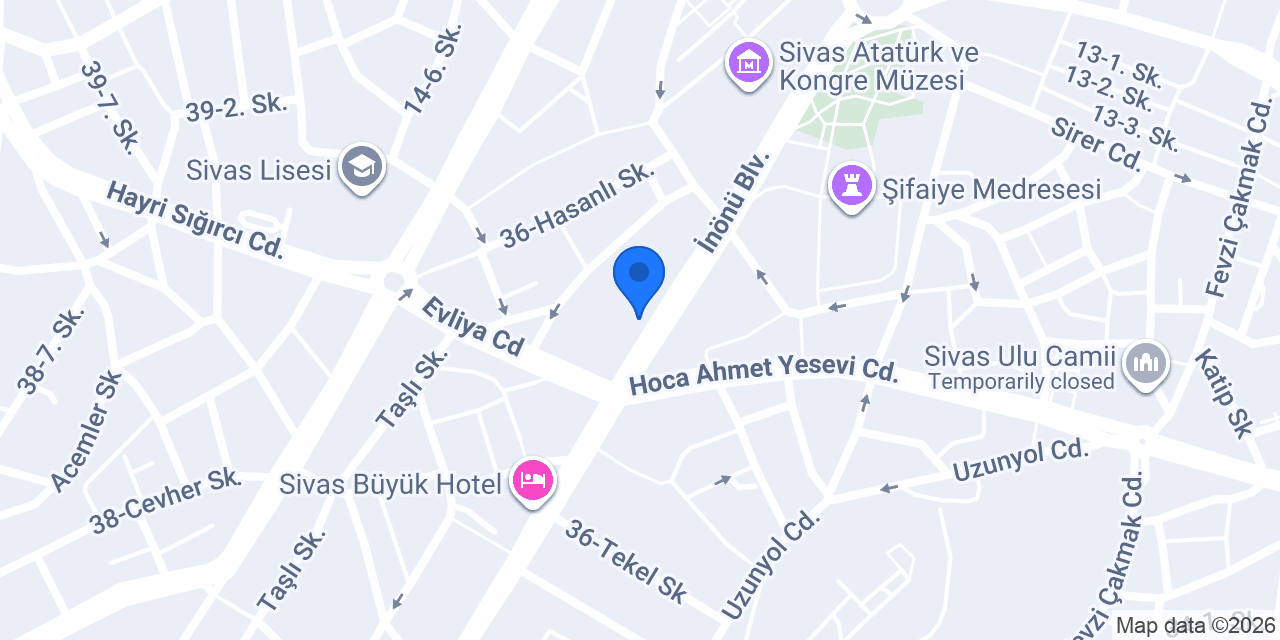 Sivas Avukat Kürşat Koç konumu