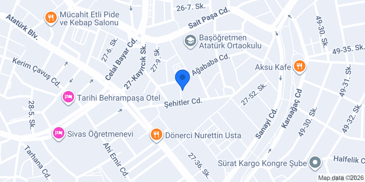 SİVAS SAR-TEK JENERATÖR BOBİNAJ ELEKTRİK konumu