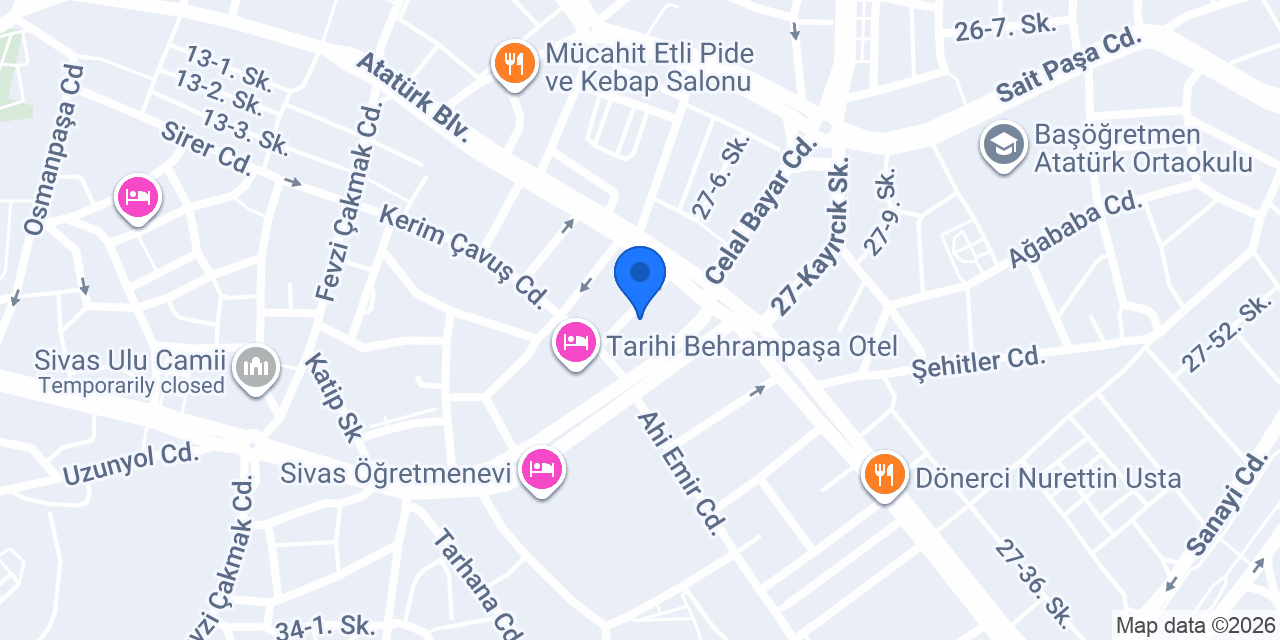 Sivas Müze Cafe konumu