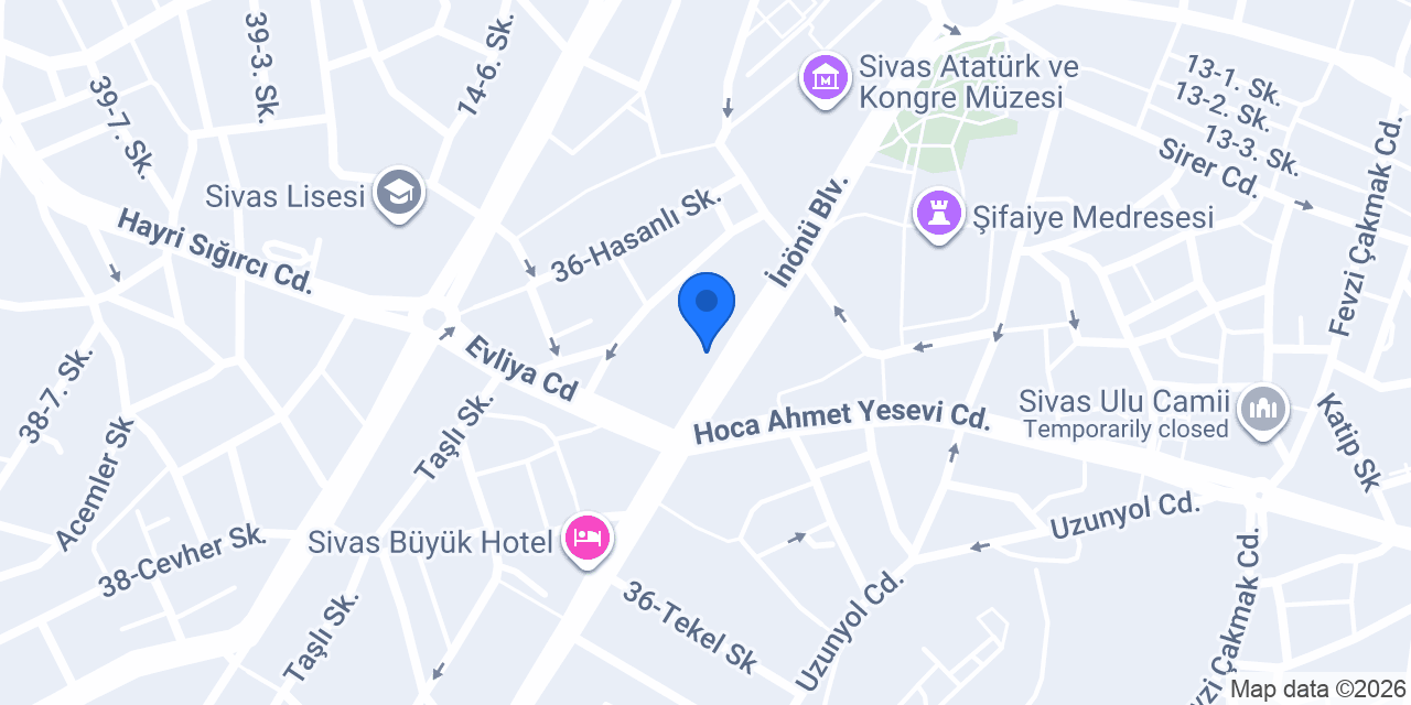 Şahin Pastanesi konumu