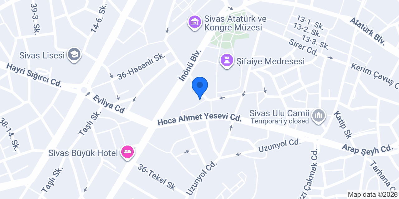 Pasaport Pizza Sivas Merkez konumu