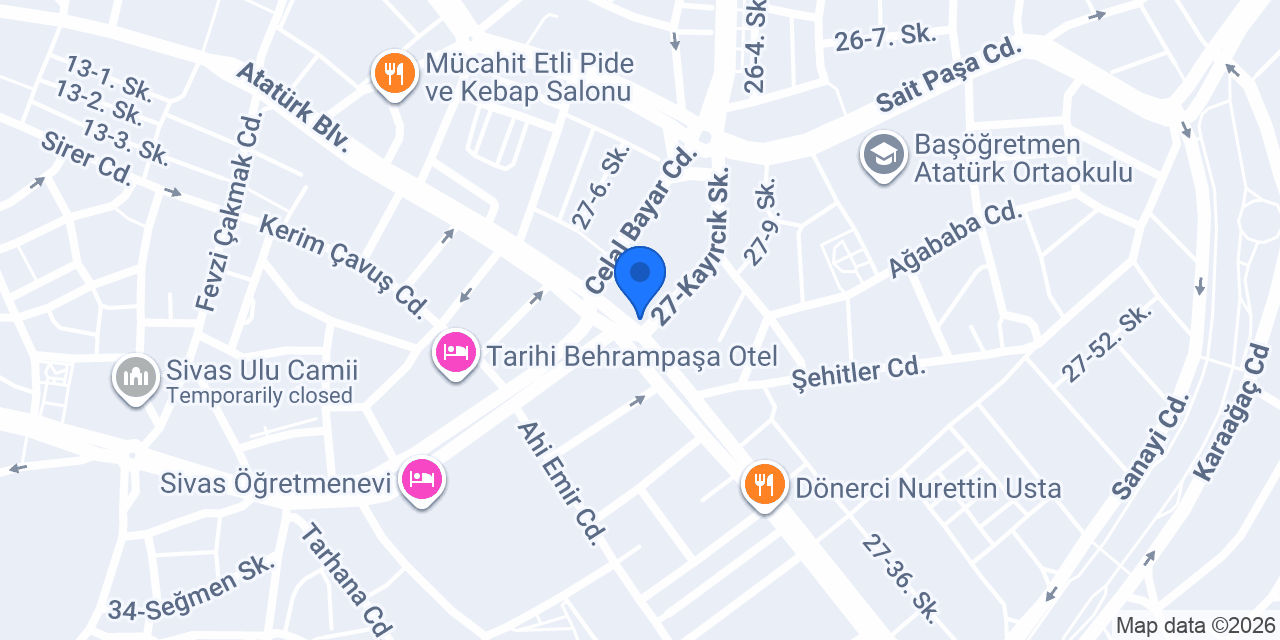 Meydan Kebap SIVAS konumu