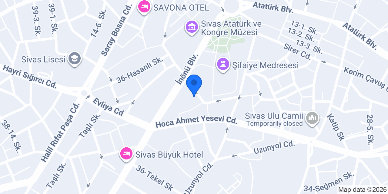 Sivas Uğur Terzi konumu
