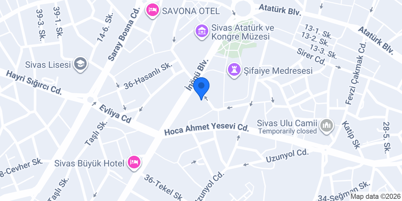 Domino's Pizza Sivas konumu