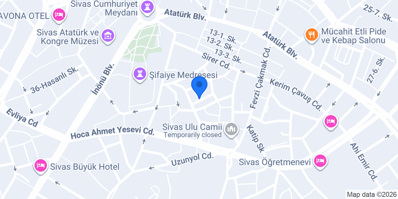 Beyaz İnci Otel konumu