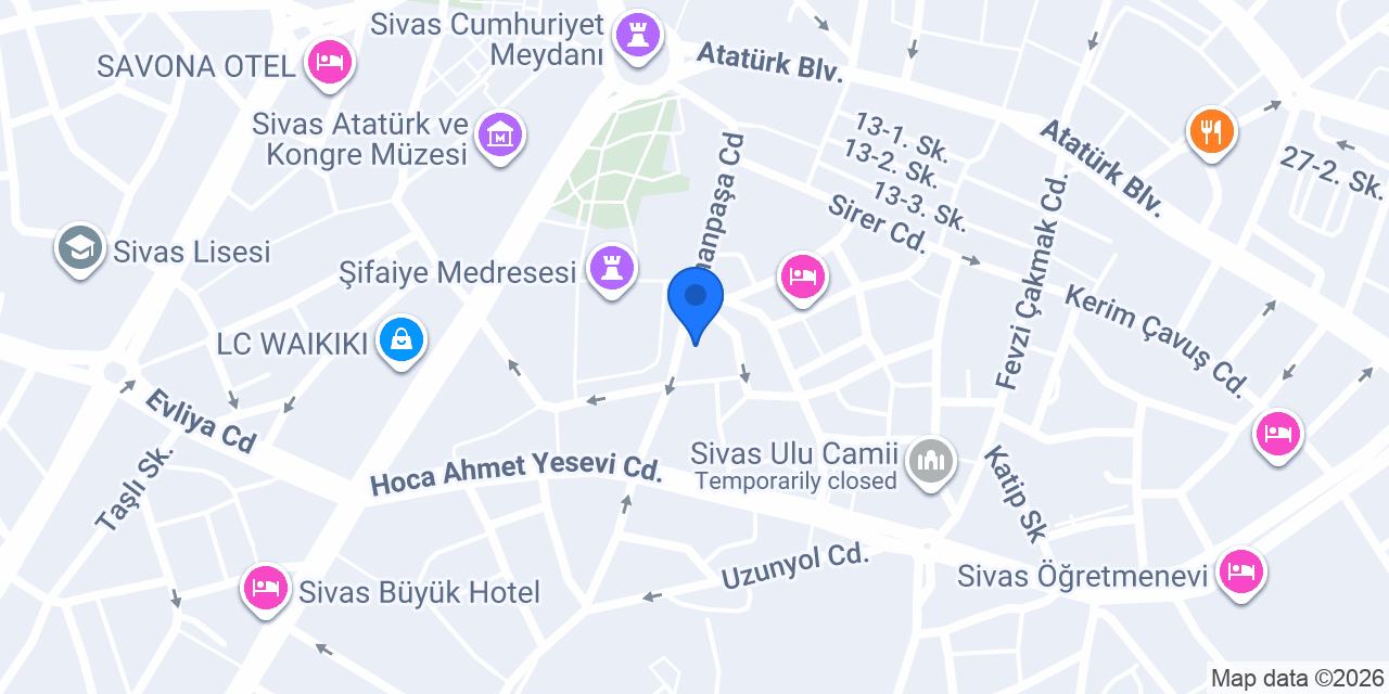 FuzulEv Sivas Şube konumu