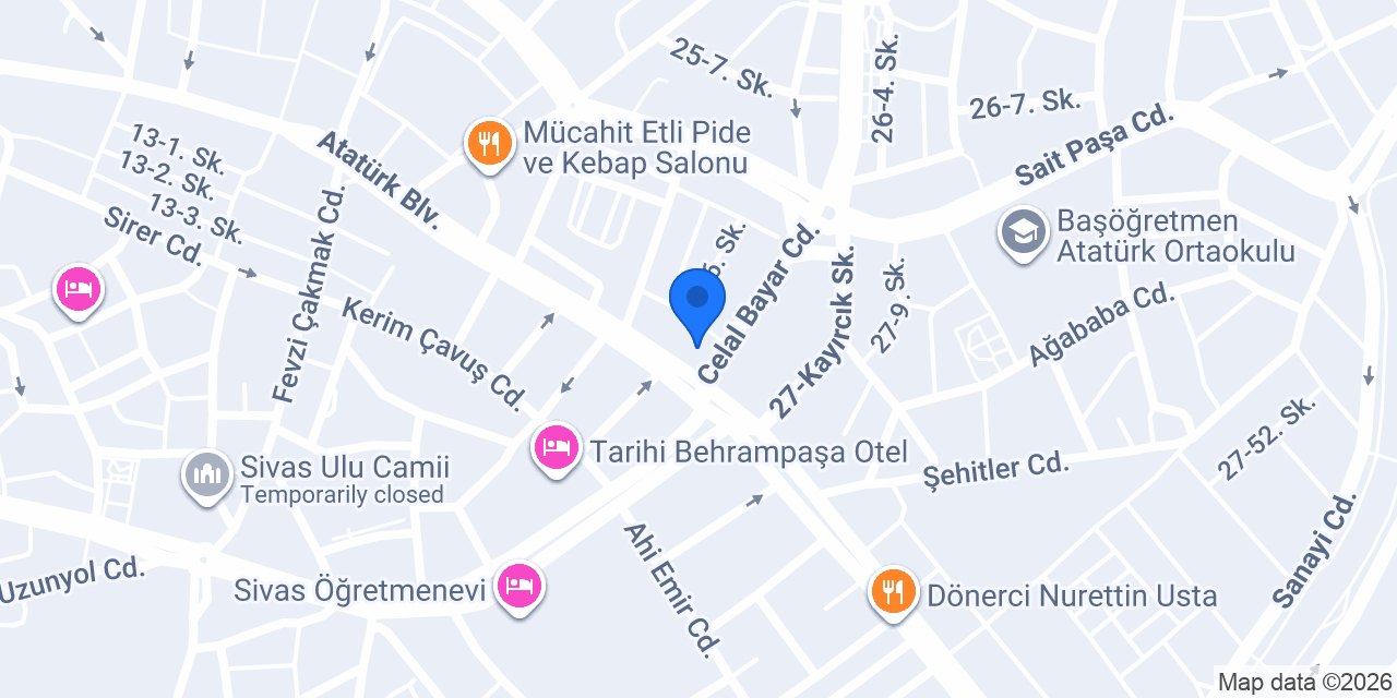 Favori Erkek Kuaförü konumu