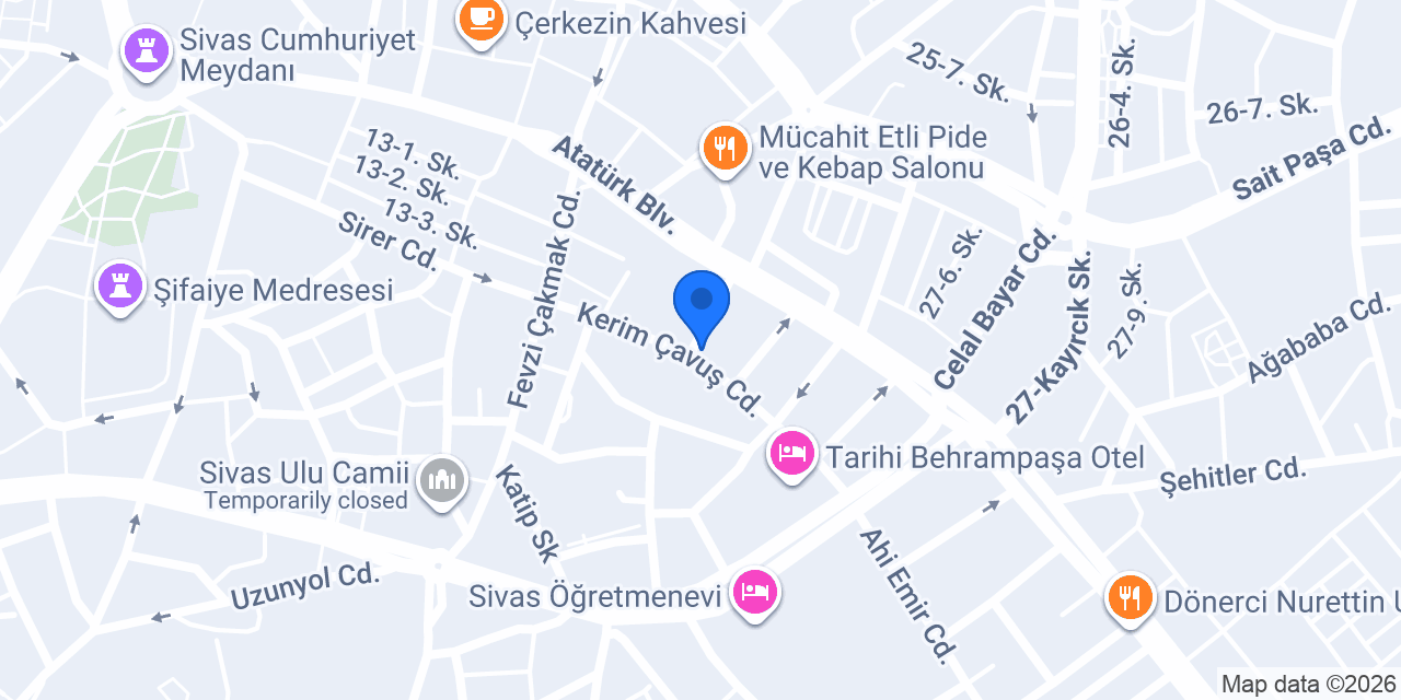 Özel Kongre Sürücü Kursu konumu