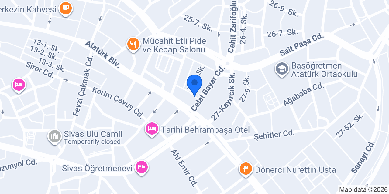 Sivas Ticaret Borsası konumu