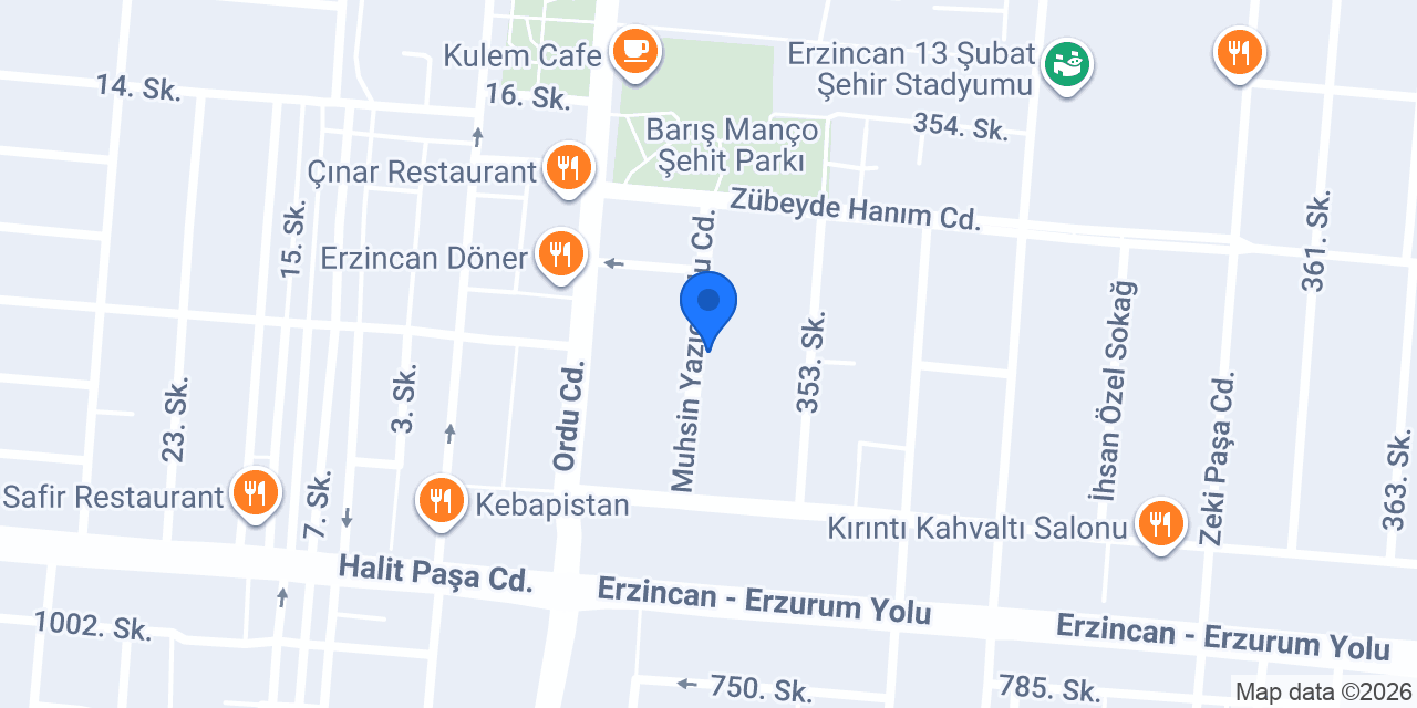 Erzincan Ezgi Müzik konumu