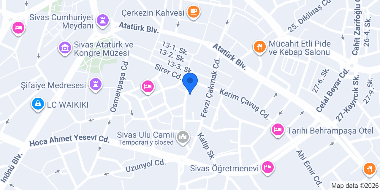 Çınar Tuhafiye konumu