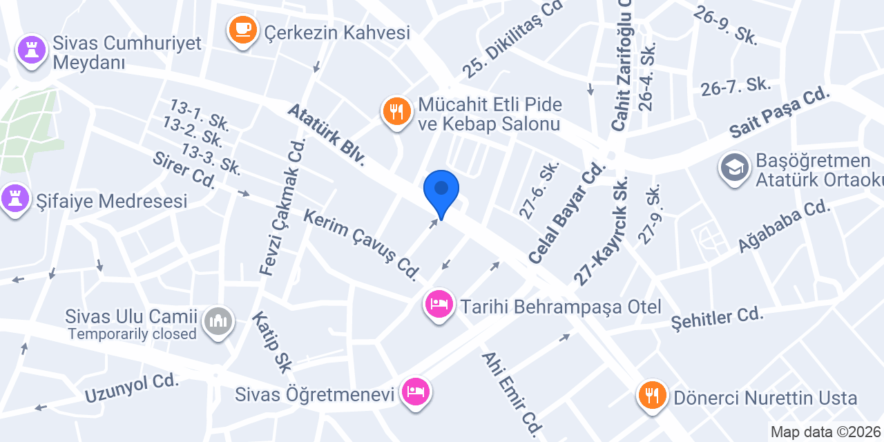 SİVAS ÖZEN KEBAP konumu