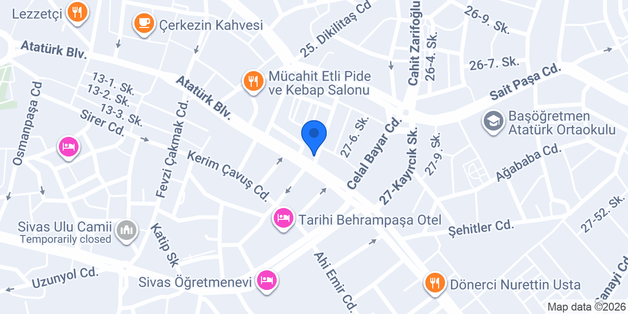 Akademi Sürücü kursu konumu