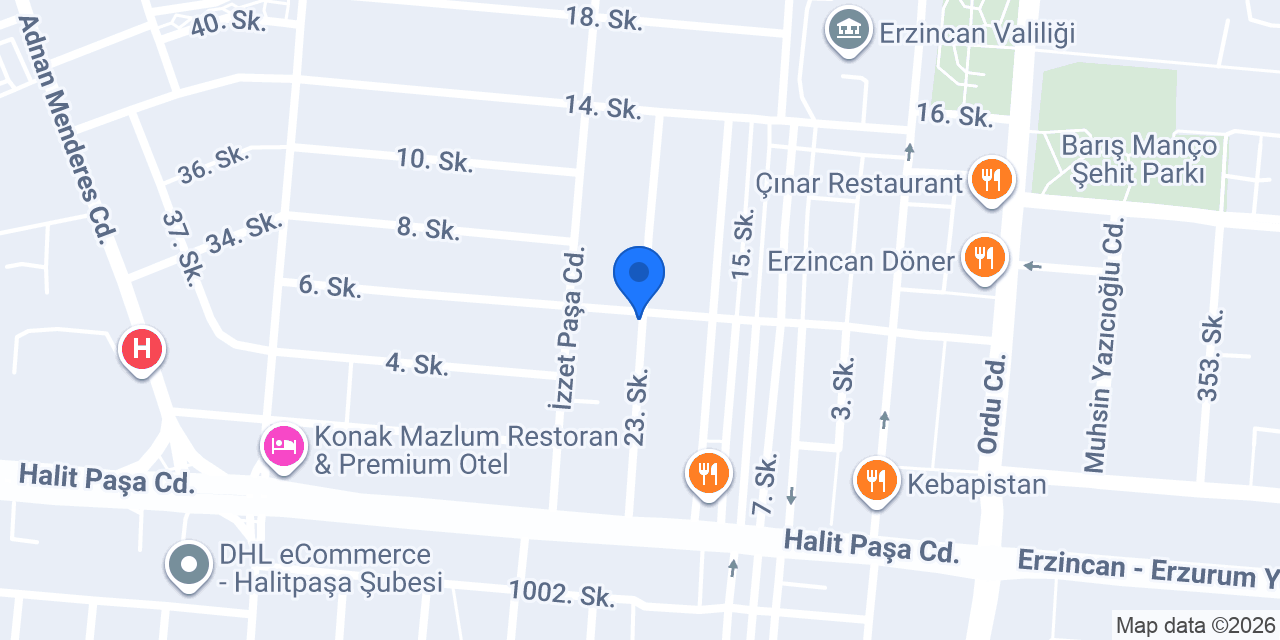 Çiçek Izgara konumu