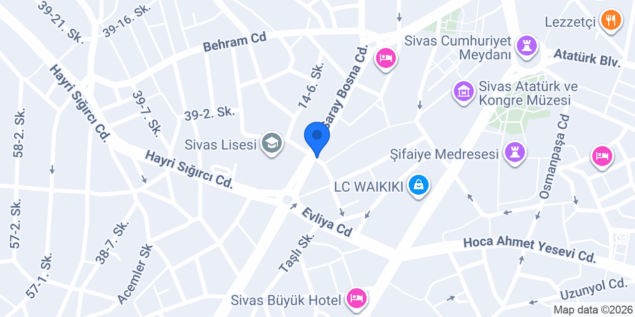 Sivas Liziy Çiçek Çikolata konumu